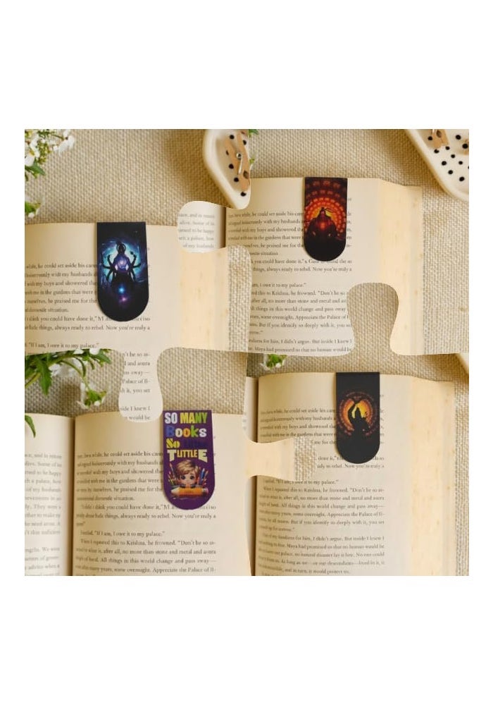 Caaju علامات كتاب مغناطيسية جمالية من كاجو - عبوة من 10 لقراء وعشاق الكتب - Image 4